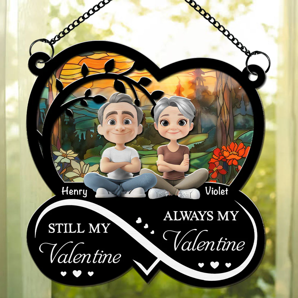 Always My Valentine - Personalized Custom Suncatcher - Image 3