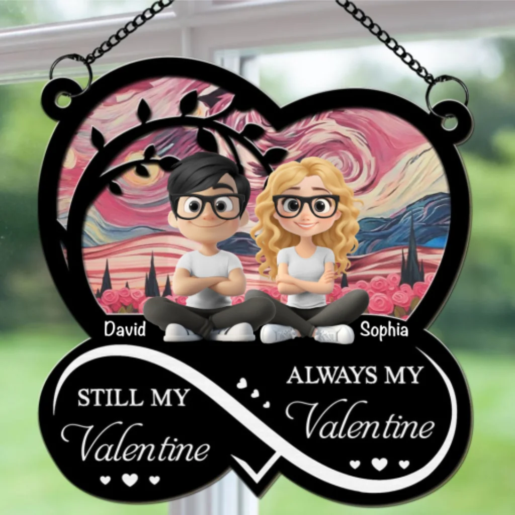 Always My Valentine - Personalized Custom Suncatcher - Image 5