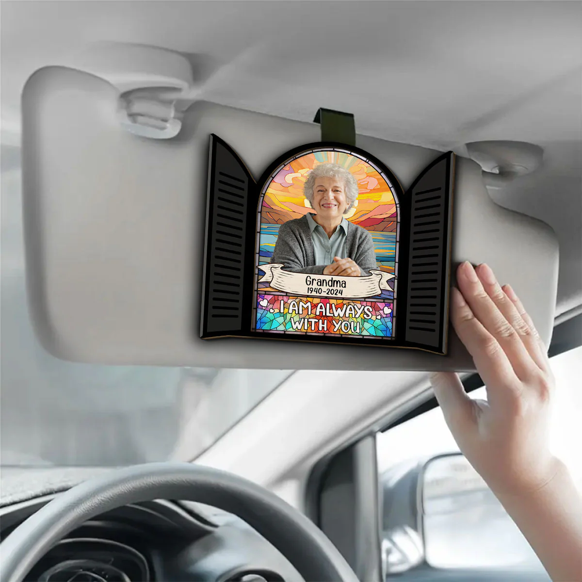 Always Near You - Personalized Custom Car Visor Clip - Image 4