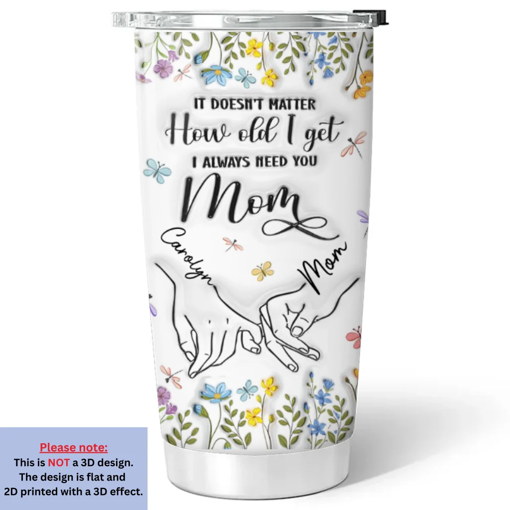 Always Need You Mom - Personalized Custom 3D Inflated Effect Tumbler - Image 6