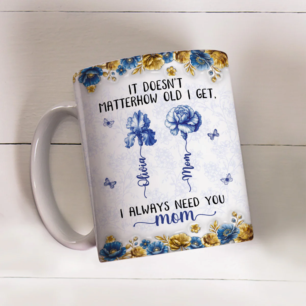 Always Need You Mom - Personalized Custom Coffee Mug - Image 2