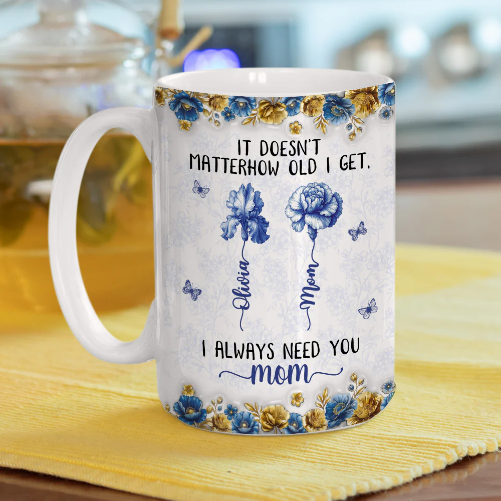 Always Need You Mom - Personalized Custom Coffee Mug - Image 5