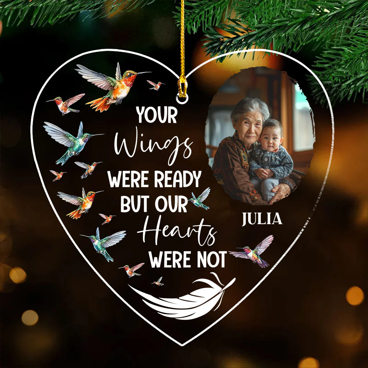 Always On My Mind Version 2 - Personalized Custom Acrylic Ornament - Image 4