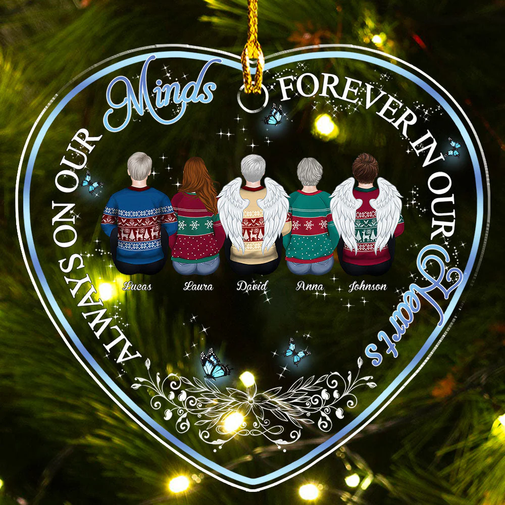 Always On Our Minds - Personalized Custom Acrylic Ornament - Image 3