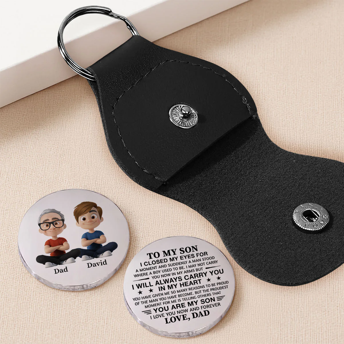 Always Proud To Call You Son - Personalized Custom Pocket Hug - Image 2