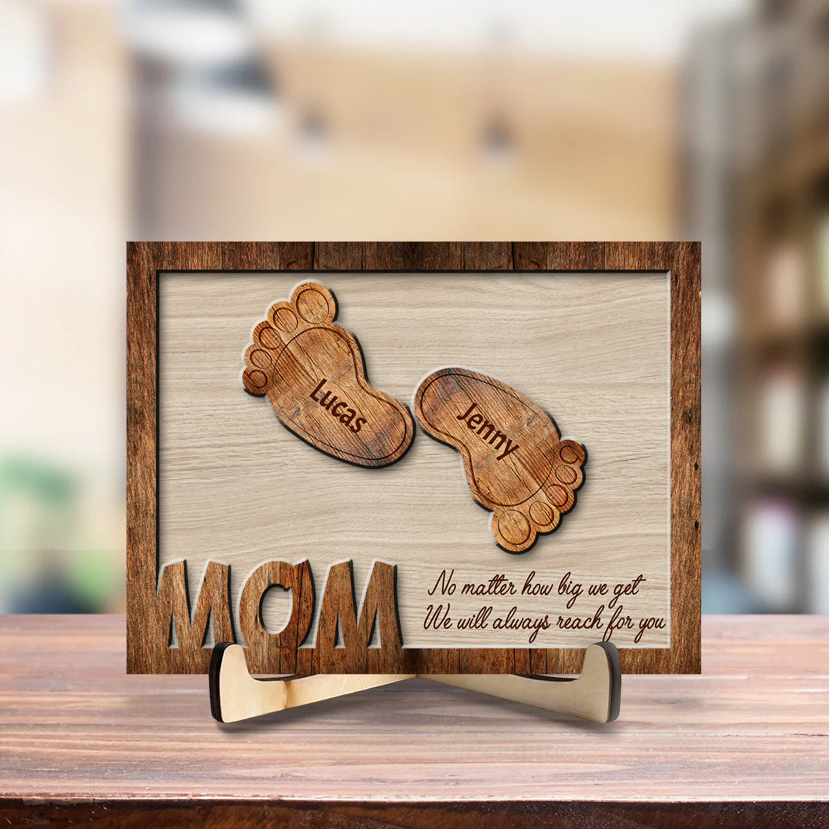 Always Reach For You - Personalized Custom Wooden Plaque - Image 2