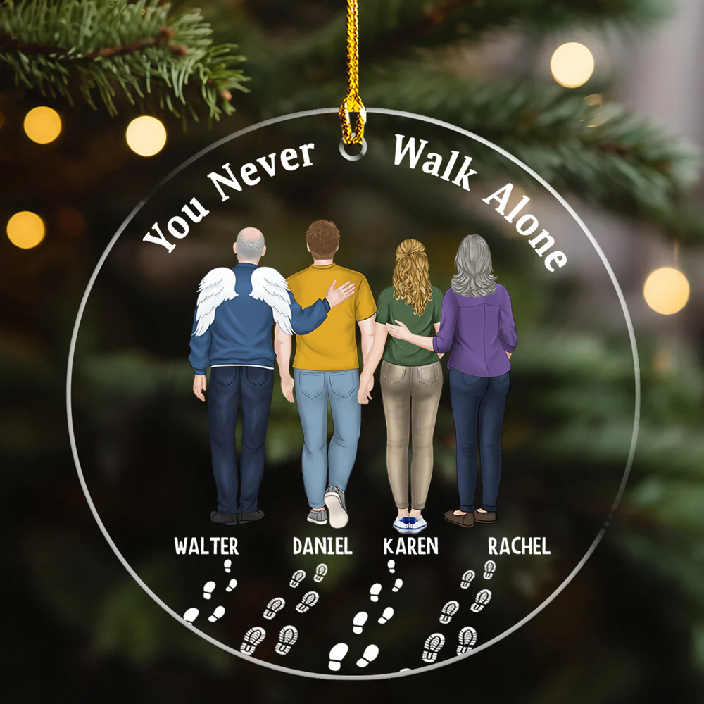 Always Walk With You - Personalized Custom Acrylic Ornament - Image 2