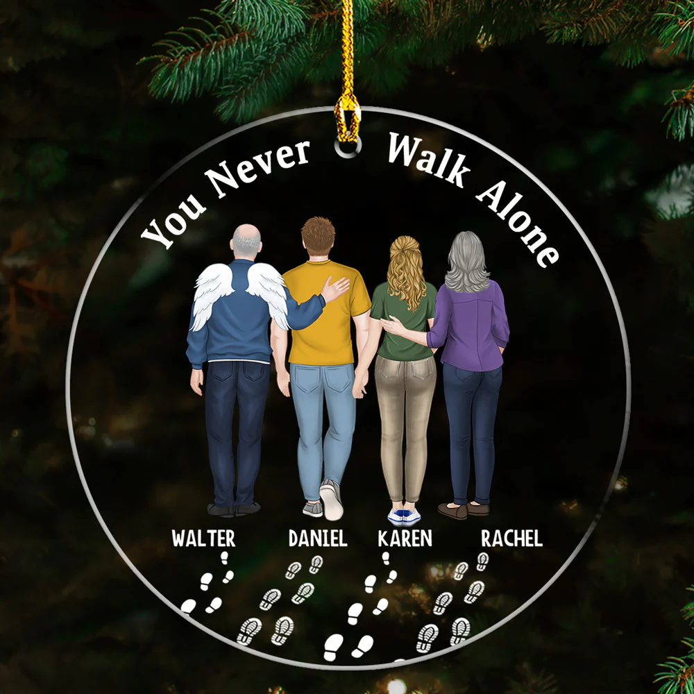 Always Walk With You - Personalized Custom Acrylic Ornament - Image 4