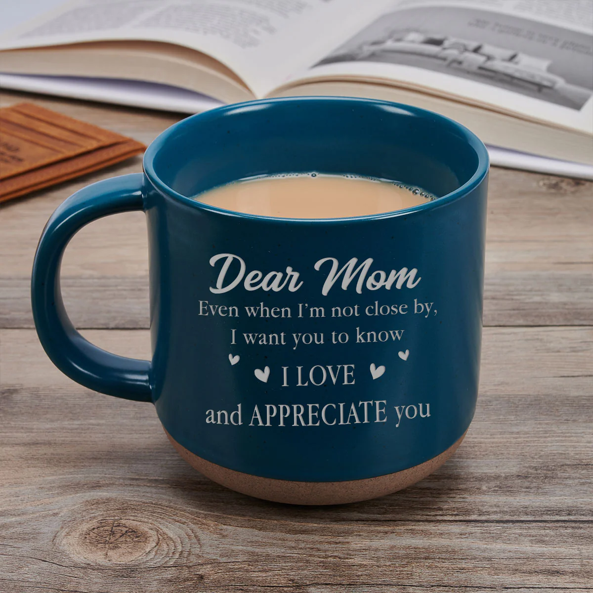 Always With You Mom - Personalized Custom Engraved Pottery Mug - Image 4