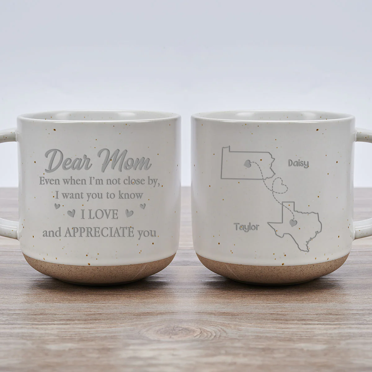 Always With You Mom - Personalized Custom Engraved Pottery Mug - Image 5