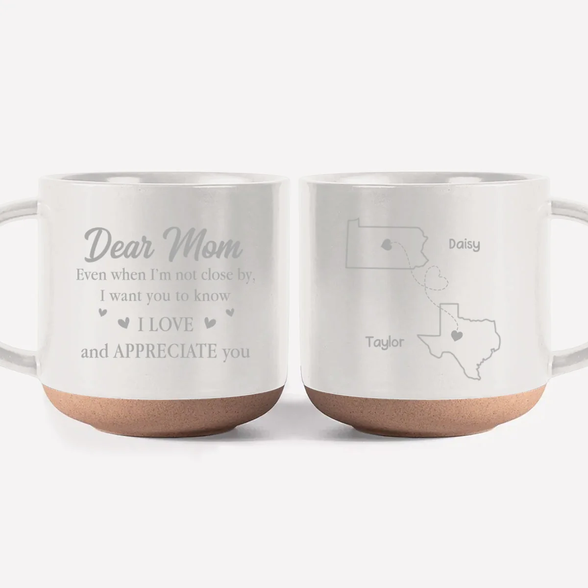 Always With You Mom - Personalized Custom Engraved Pottery Mug - Image 7