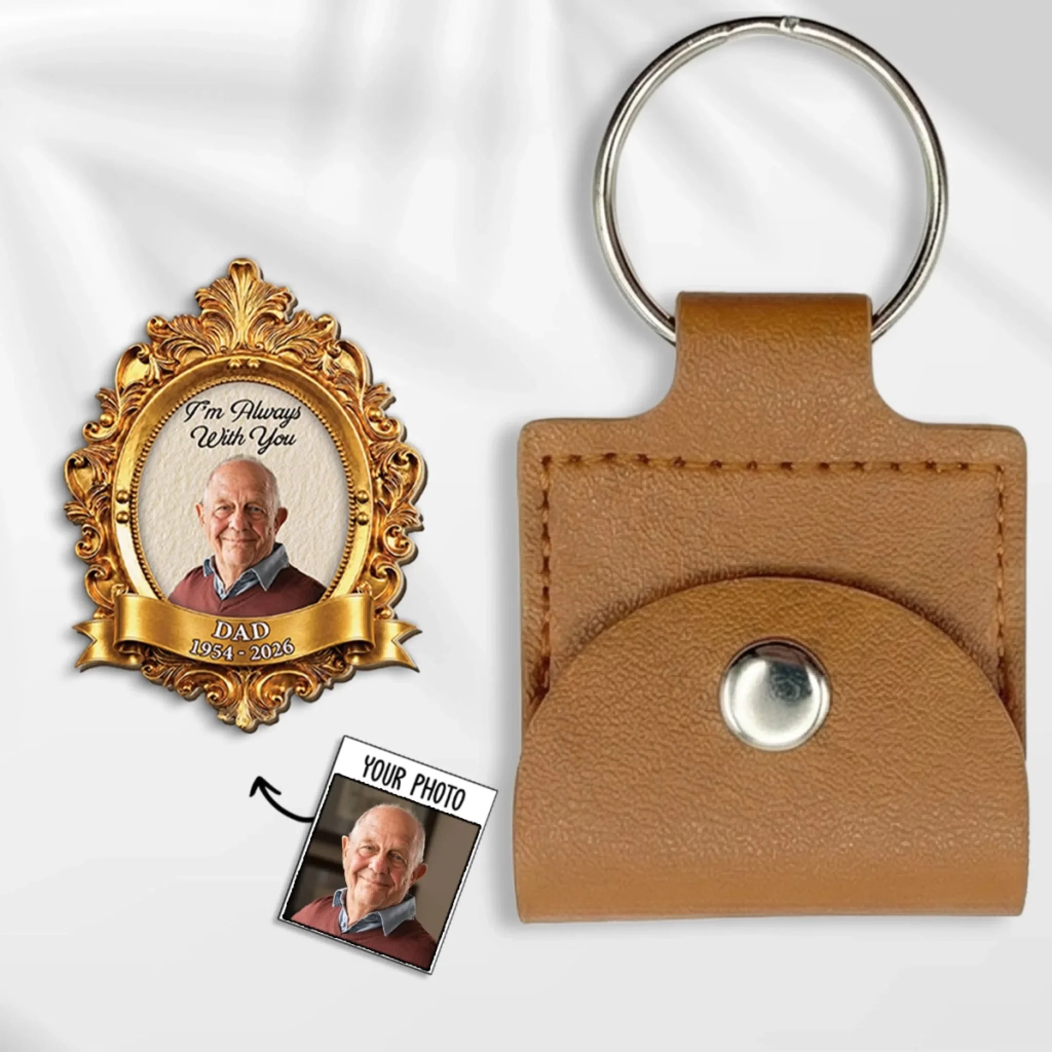 Always With You Ornate Frame - Personalized Custom Wooden Pocket Hug