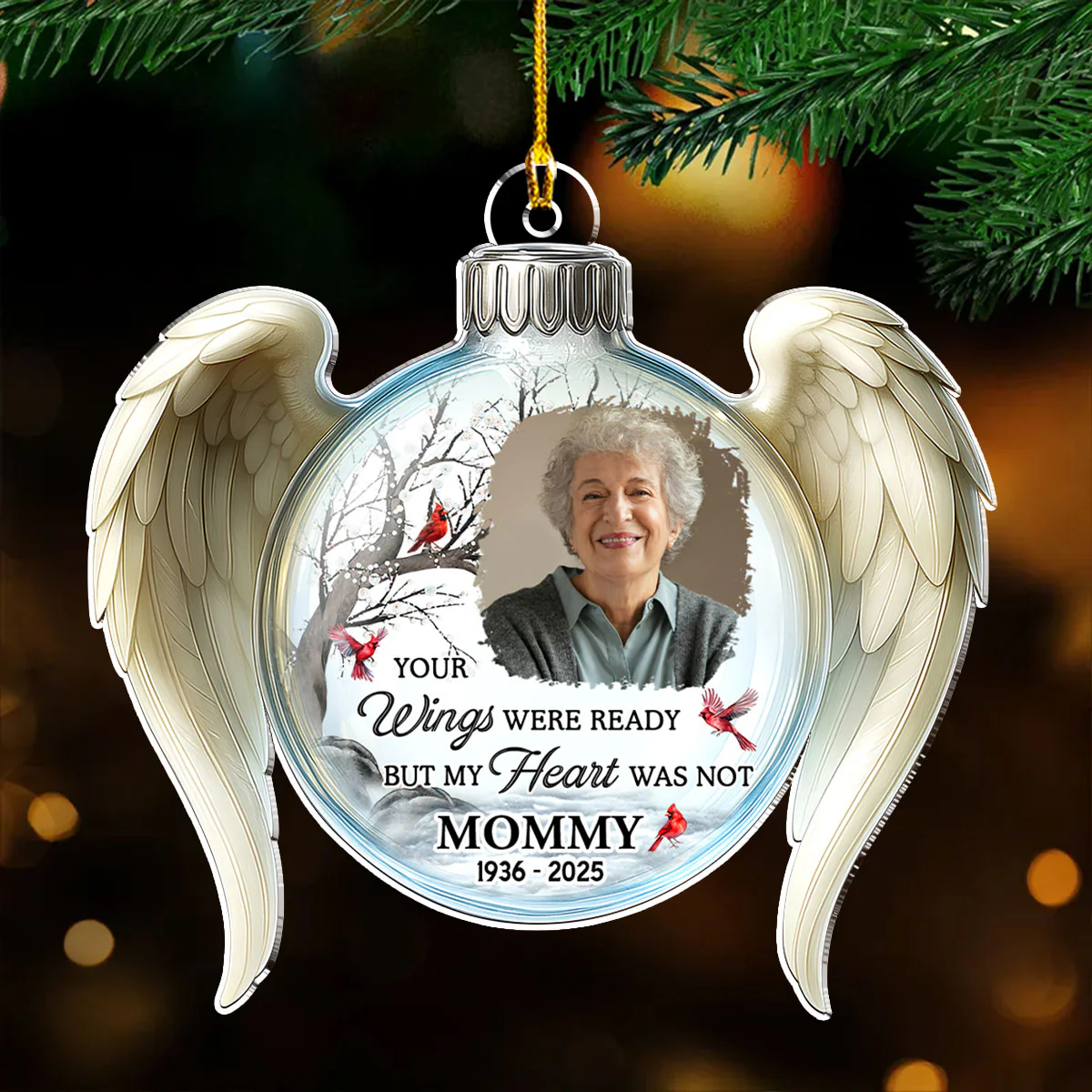 Your Love Still Lives Here - Personalized Custom Acrylic Ornament - Image 3