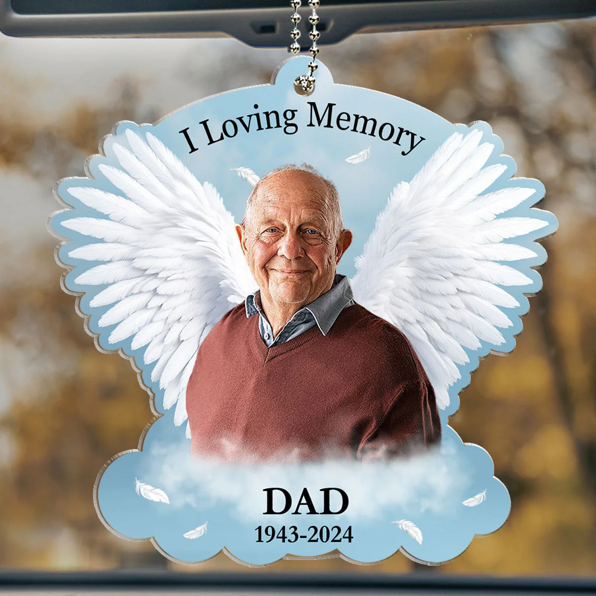 Always With You - Personalized Custom Car Ornament - Image 3