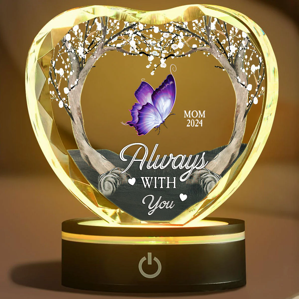 Always With You - Personalized Custom Crystal Led Light - Image 2