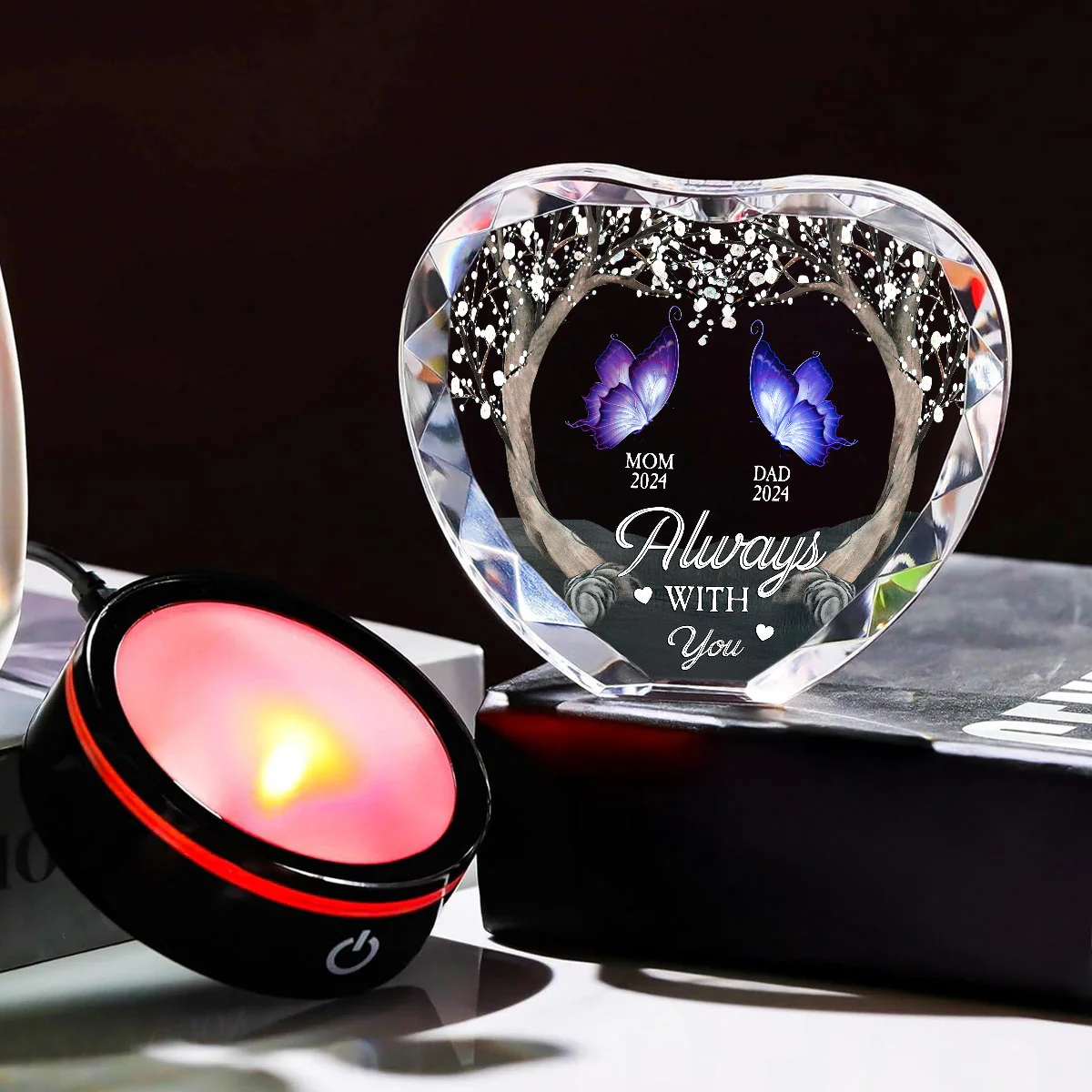 Always With You - Personalized Custom Crystal Led Light - Image 4