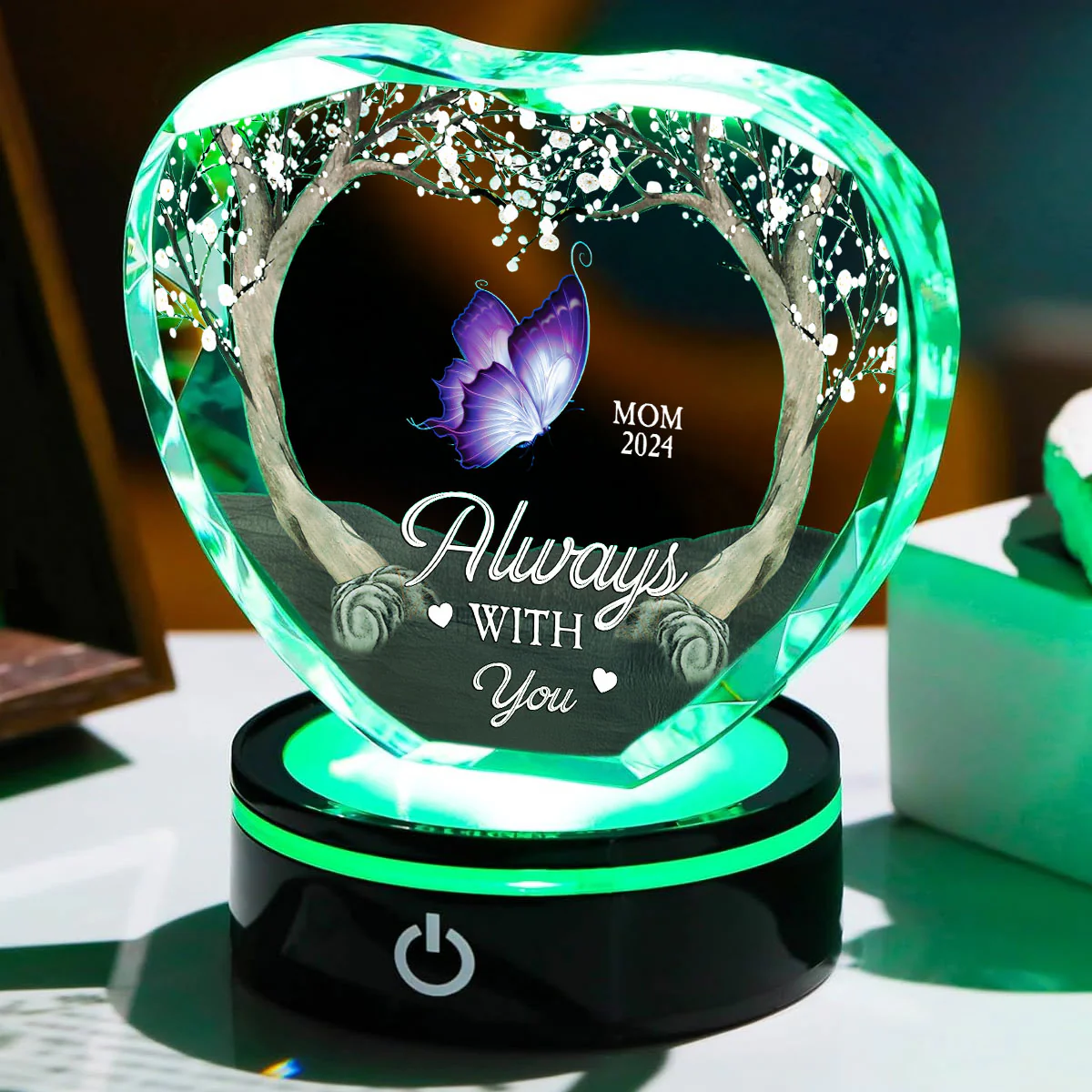 Always With You - Personalized Custom Crystal Led Light - Image 6