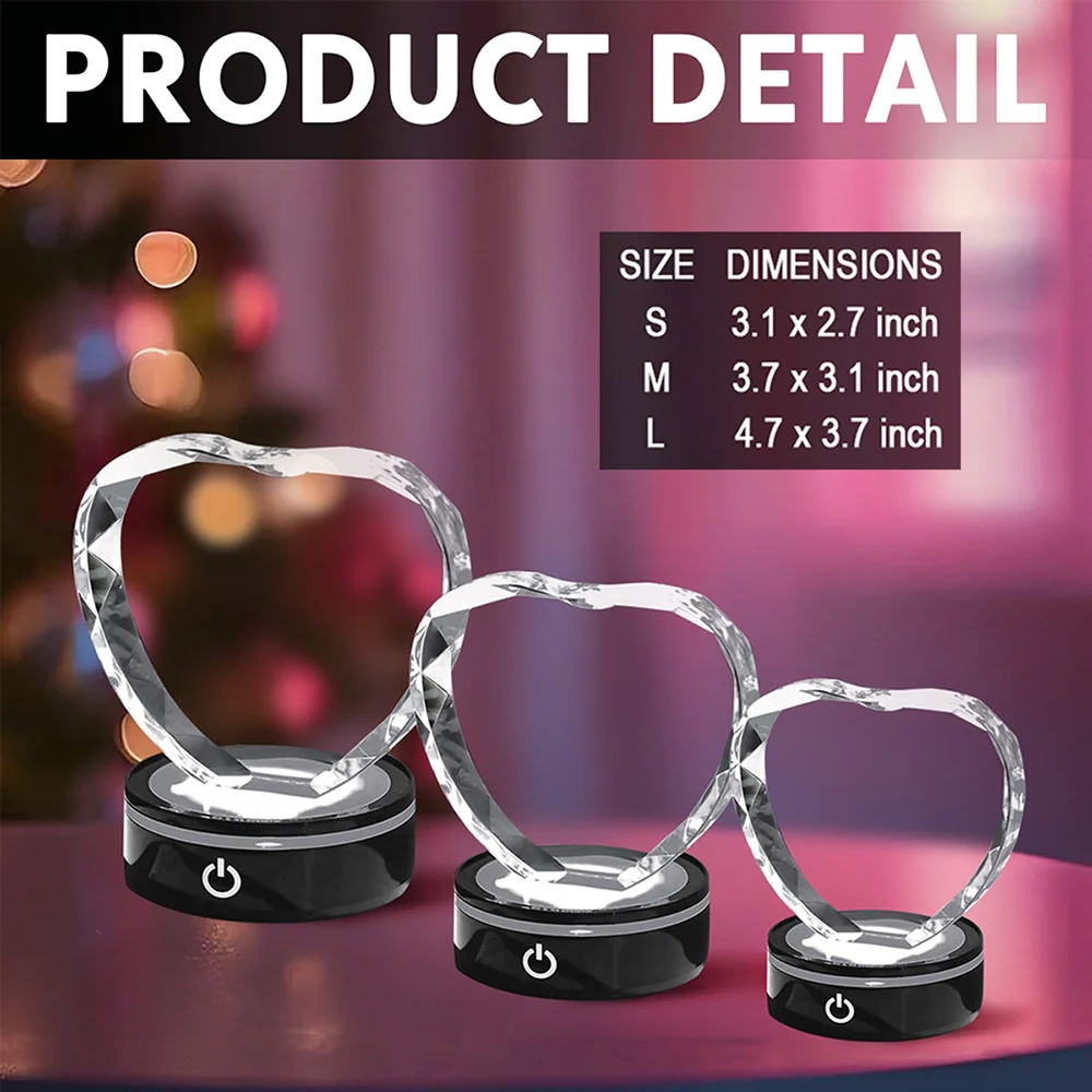 Always With You - Personalized Custom Crystal Led Light - Image 7