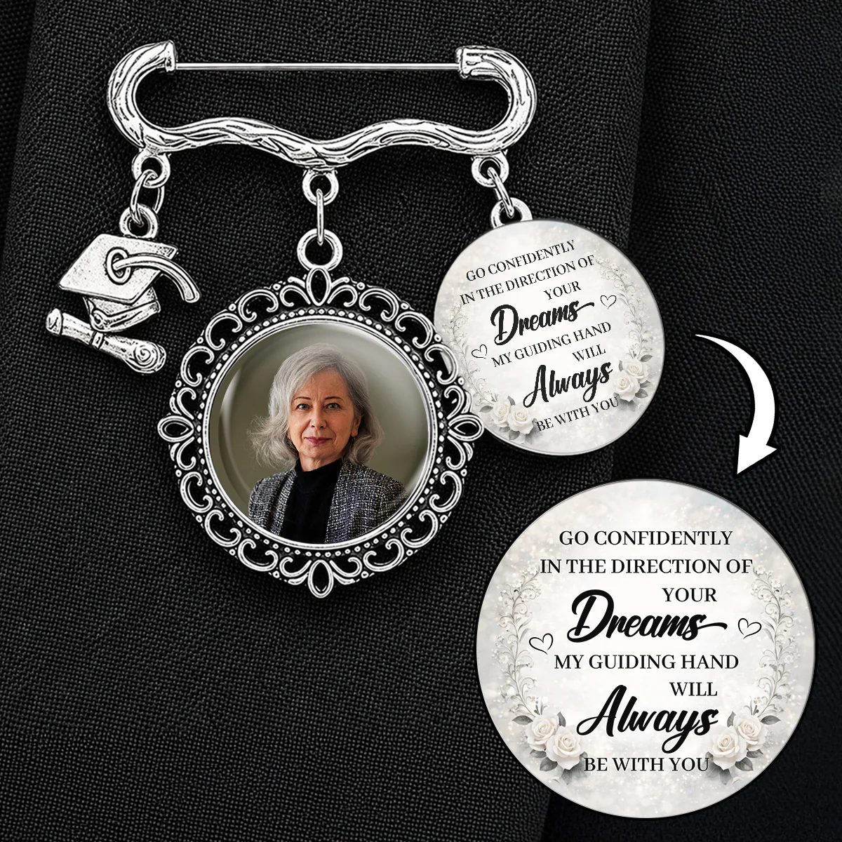 Always With You - Personalized Custom Graduation Tassel Pin
