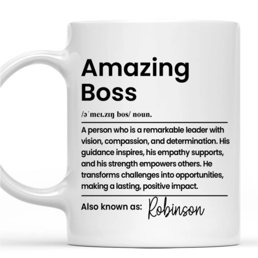 Amazing Boss - Personalized Custom Coffee Mug - Image 7