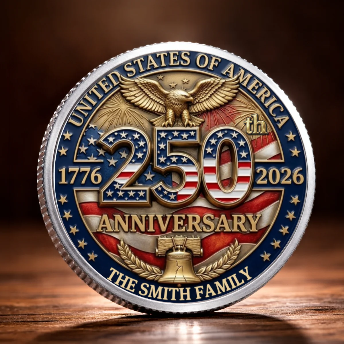 America 250th Anniversary - Personalized Custom Commemorative Keepsake Coin - Image 16