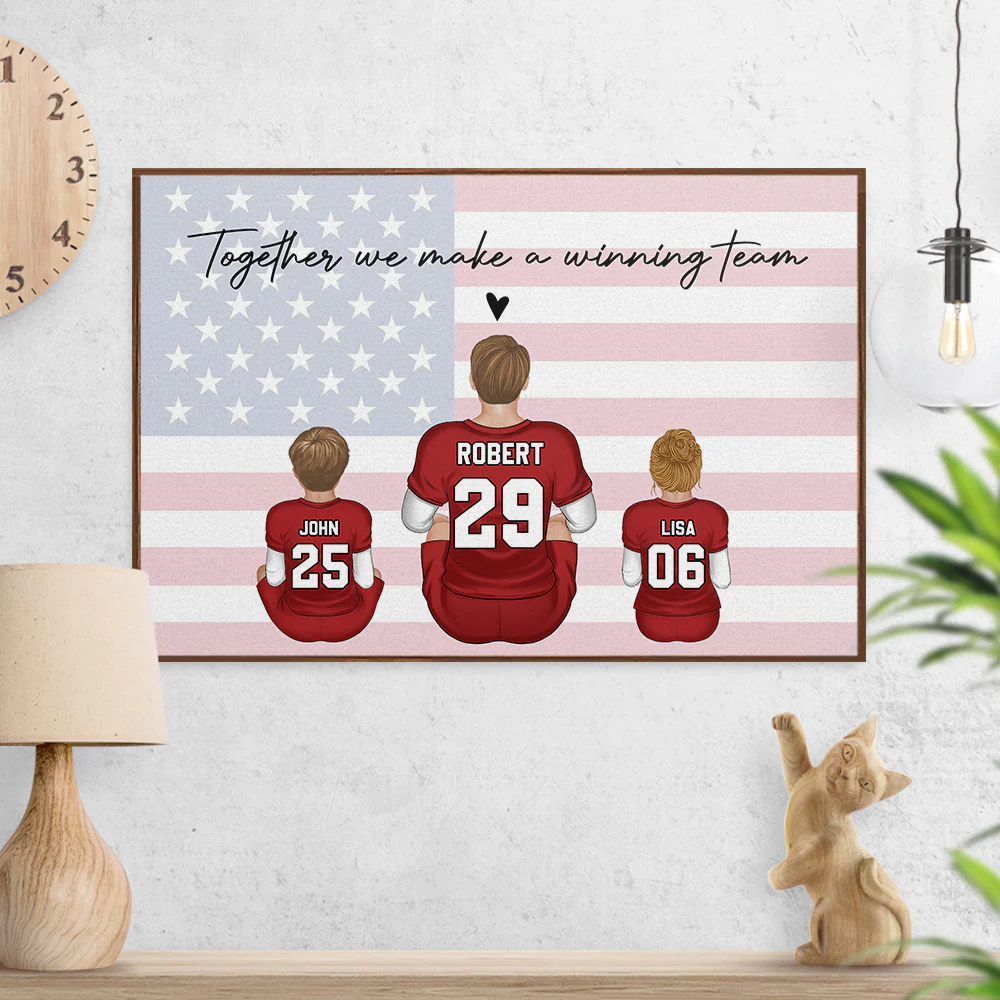 American Football Lover - Personalized Custom Poster - Image 2