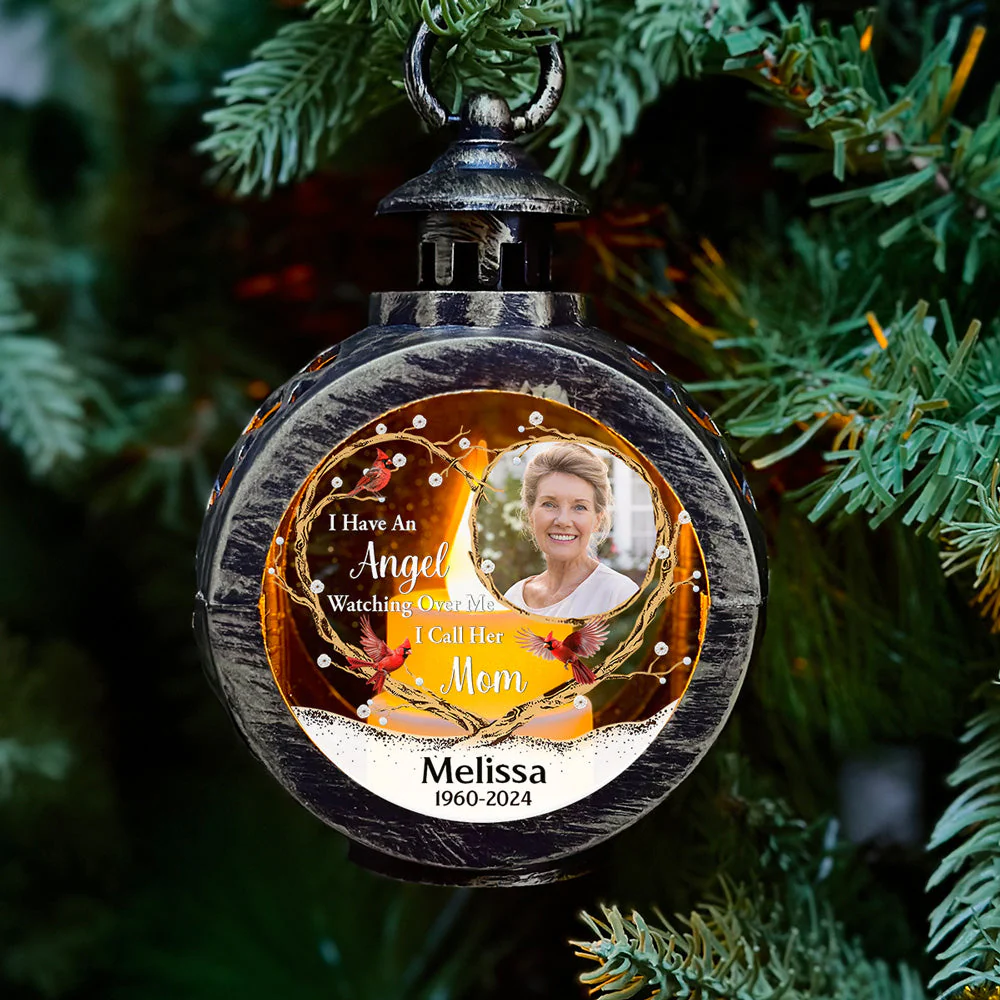 An Angel Watching Over Me - Personalized Custom Christmas Lantern - Image 2