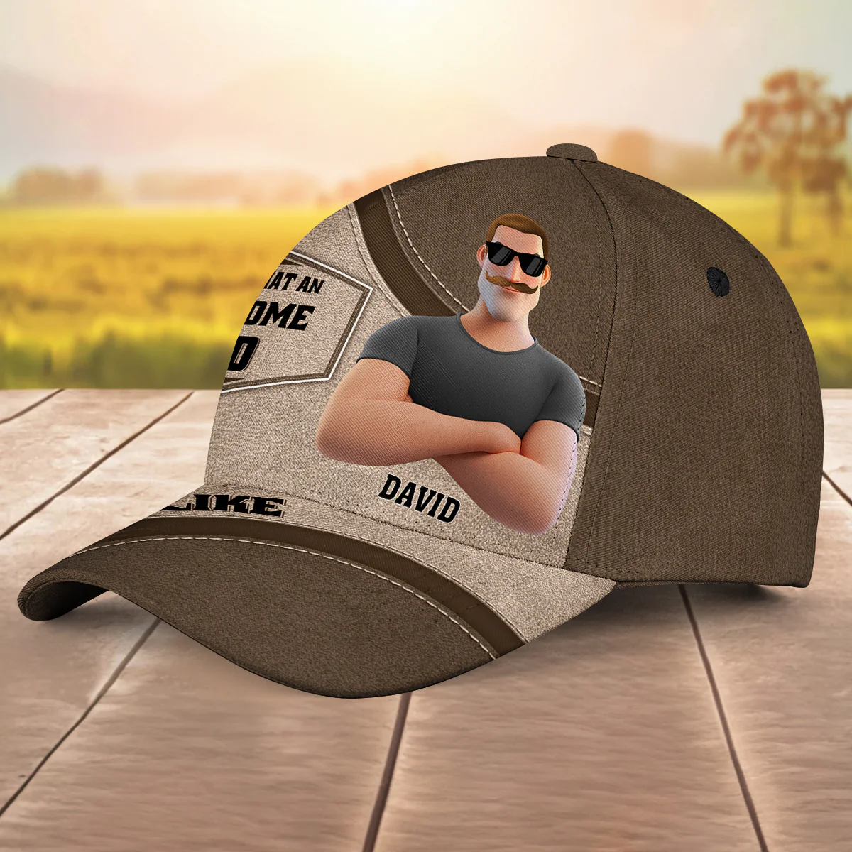 An Awesome Dad Looks Like - Personalized Classic Cap - Image 2