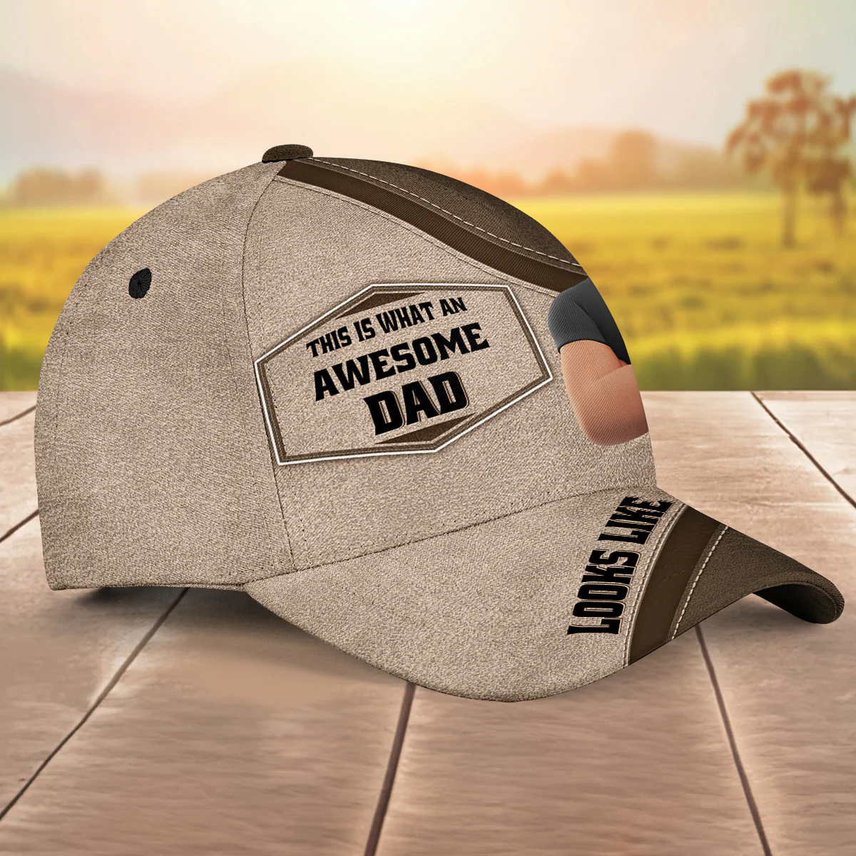An Awesome Dad Looks Like - Personalized Classic Cap - Image 3