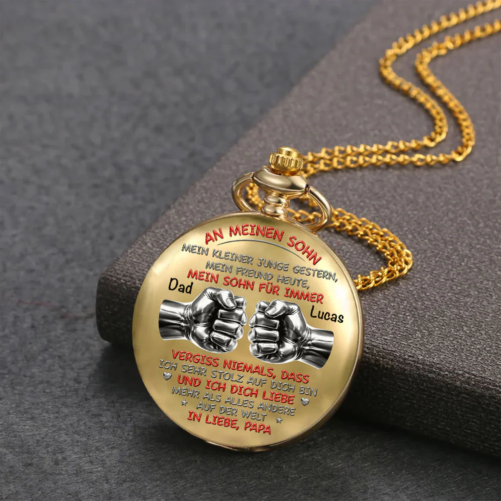 An Meinen Sohn – Personalisierte Individuell Bedruckte Taschenuhr - Image 3