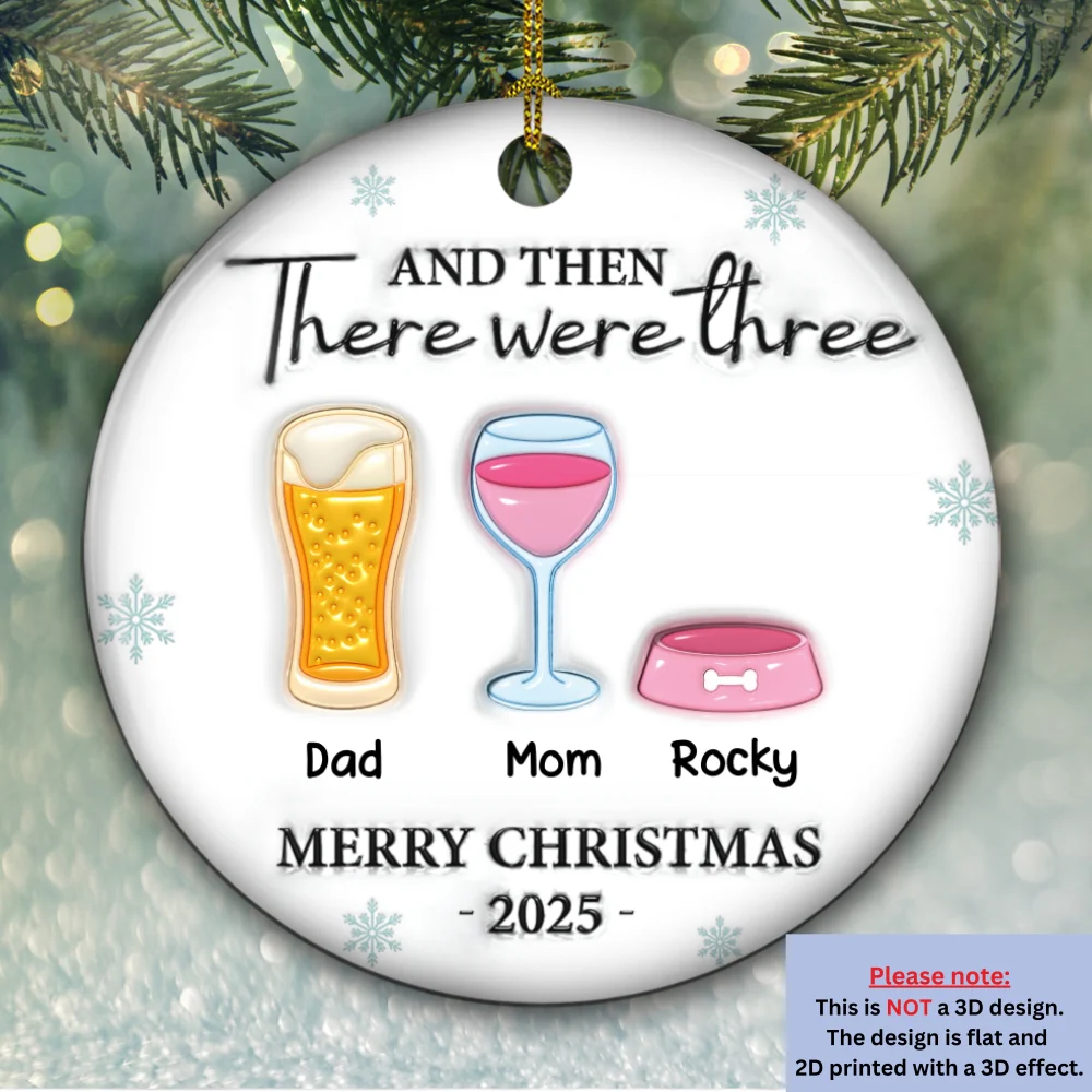 And Then There Were Four - Personalized Custom 3D Inflated Effect Ceramic Ornament - Image 6