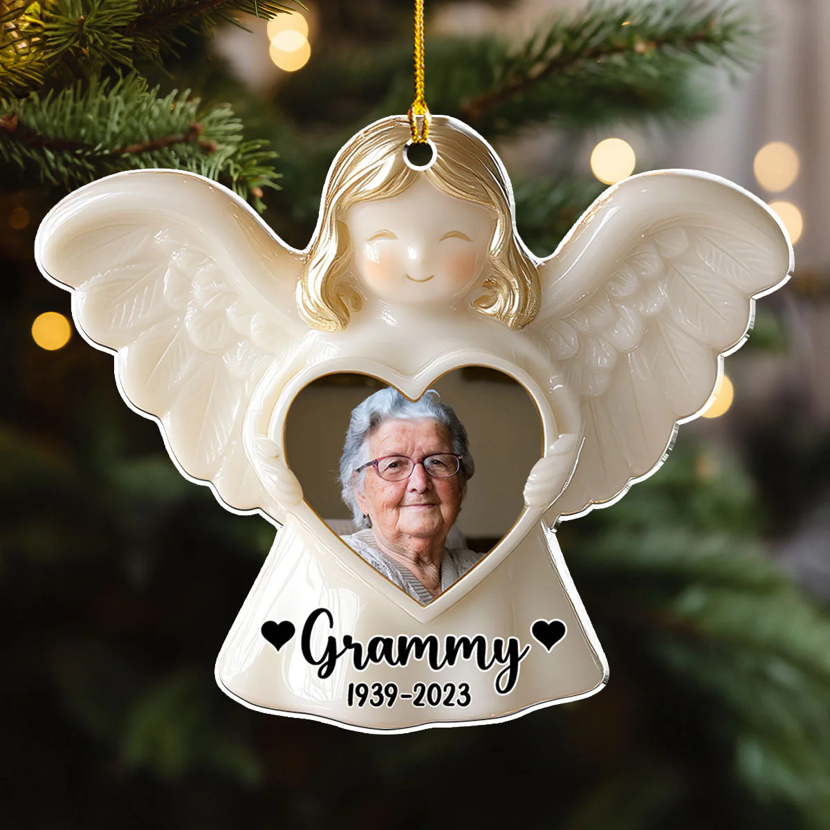 Angel Among Us - Personalized Custom Acrylic Ornament - Image 4