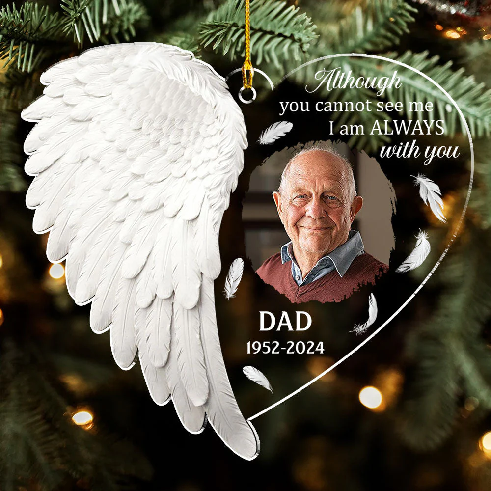 Angel In Heaven - Personalized Custom Photo Acrylic Ornament - Image 2