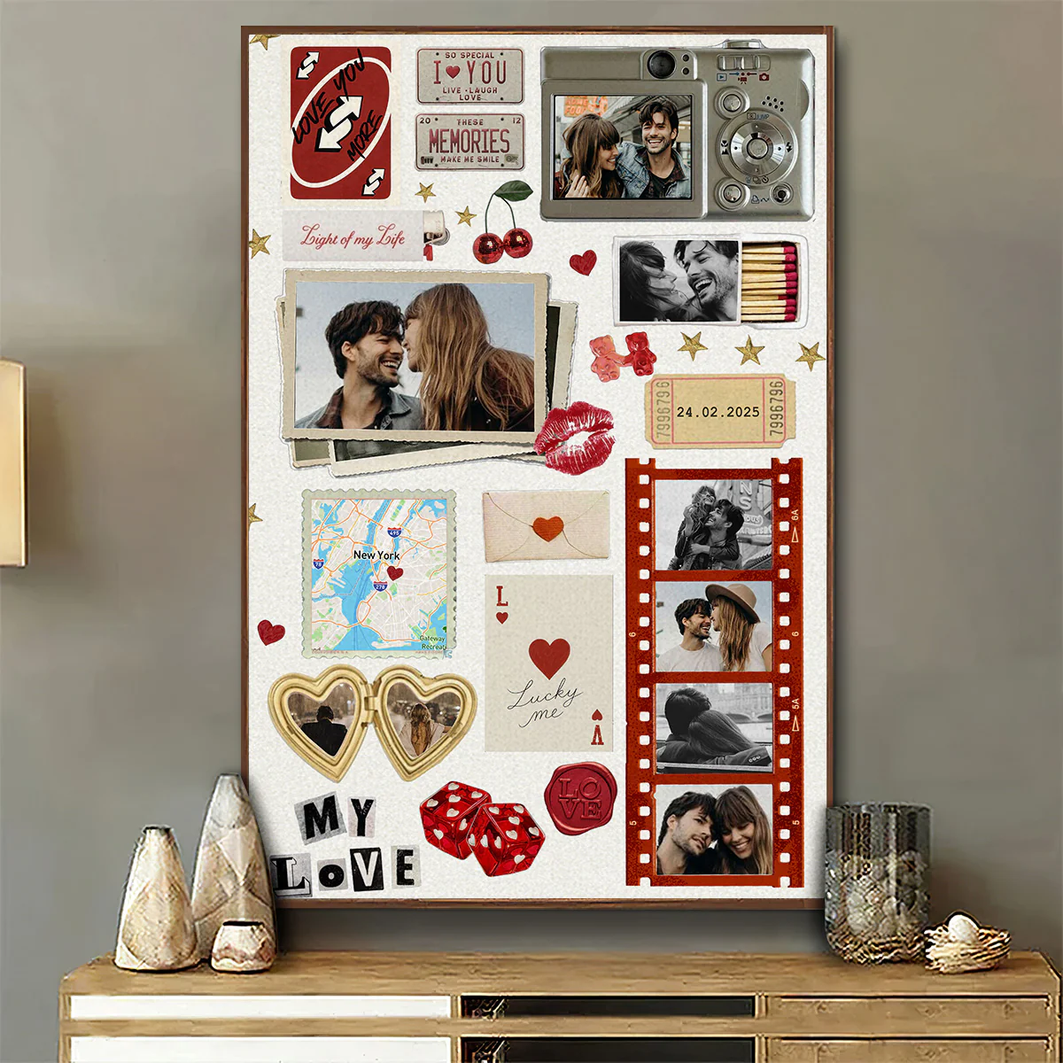 Anniversary Gift Matchbox Art - Personalized Custom Poster