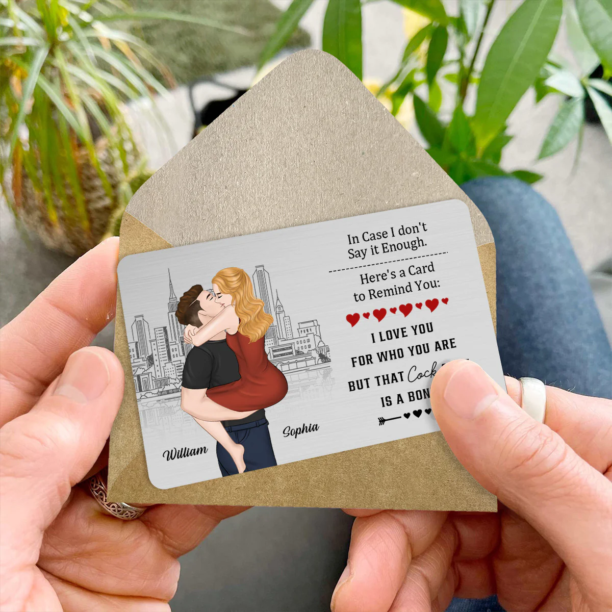 Anniversary Reminder Card - Personalized Custom Wallet Card - Image 2