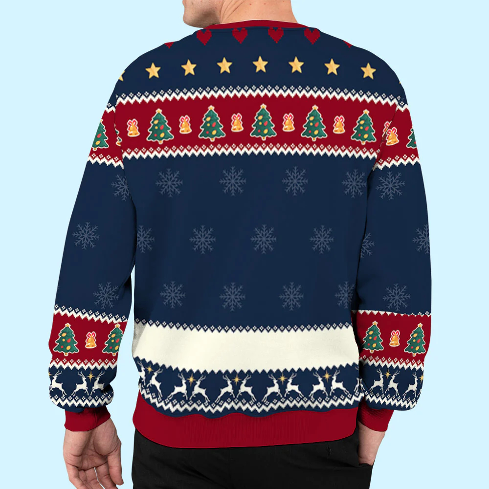 Annoying Each Other Christmas Ver 2 - Personalized Custom All-Over-Print Sweatshirt - Image 4