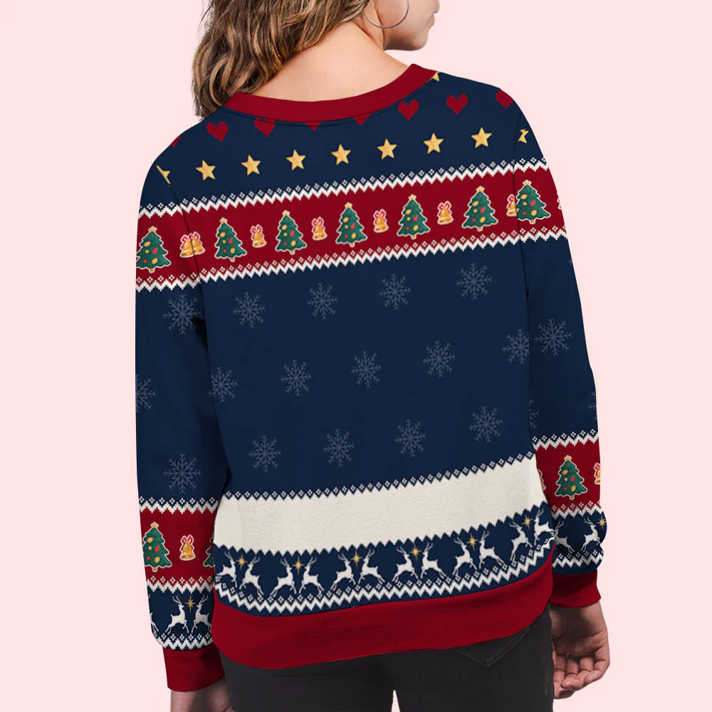 Annoying Each Other Christmas Ver 2 - Personalized Custom All-Over-Print Sweatshirt - Image 7