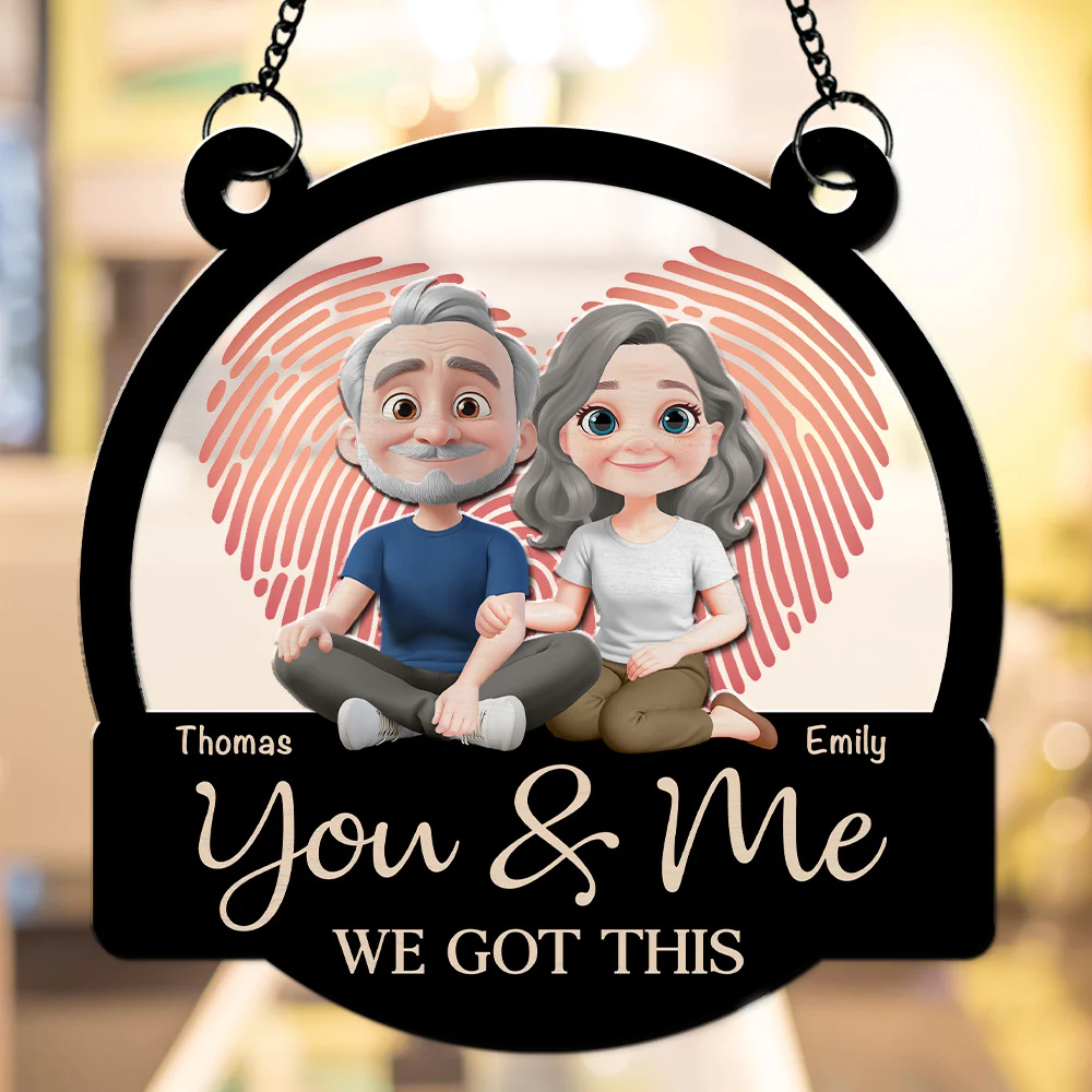 Annoying Each Other For Many Years - Personalized Custom Suncatcher - Image 2