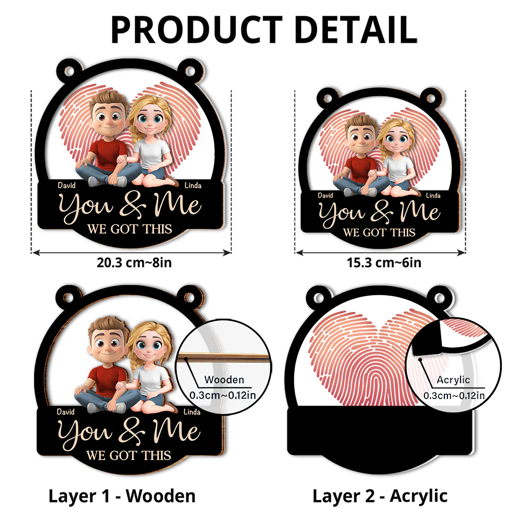 Annoying Each Other For Many Years - Personalized Custom Suncatcher - Image 5