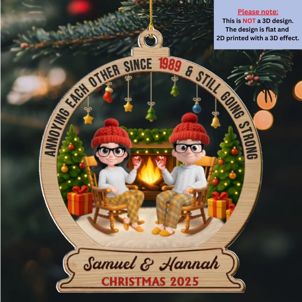 Annoying Each Other For Years - Personalized Custom Acrylic Ornament - Image 6