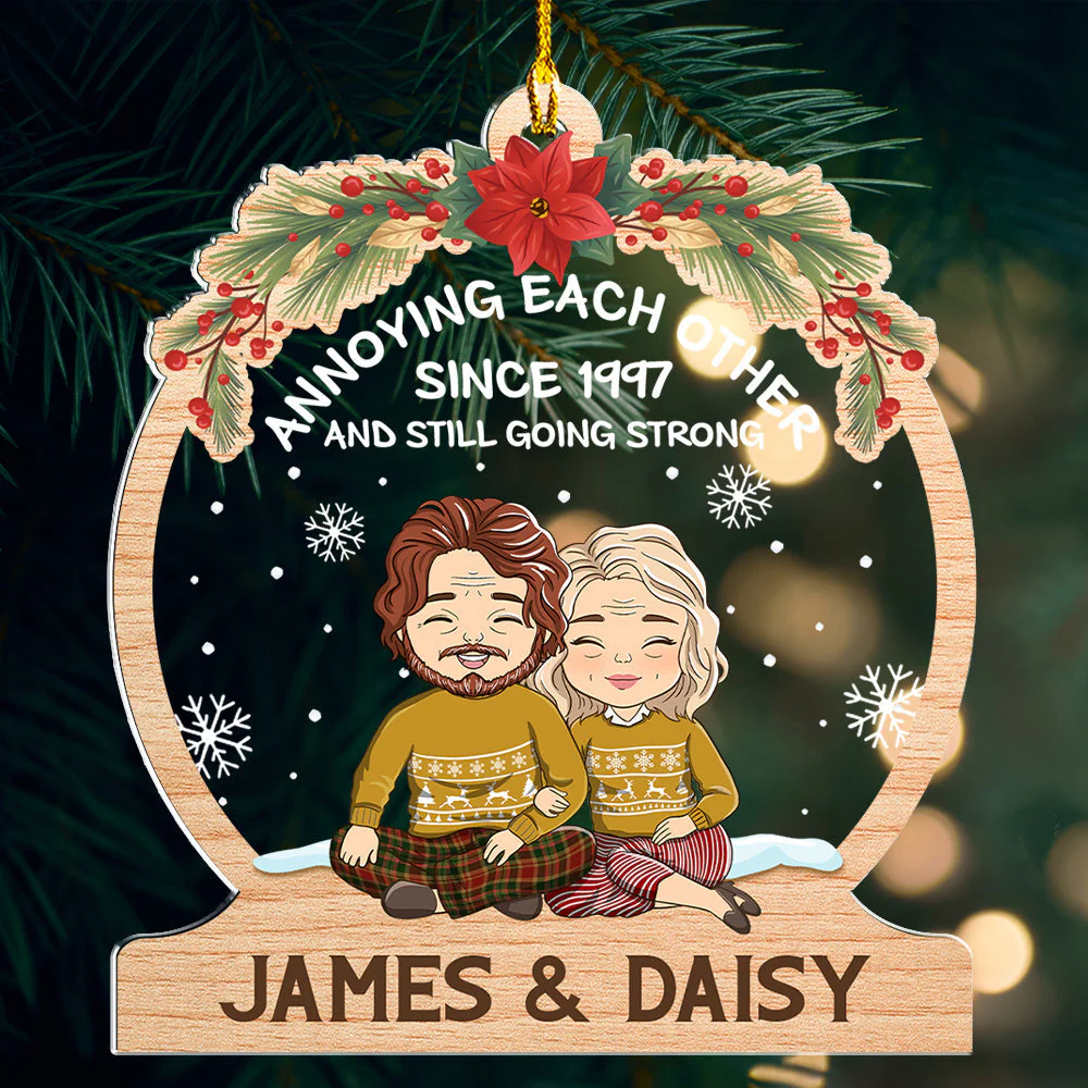 Annoying Each Other Since - Personalized Custom Acrylic Ornament - Image 3