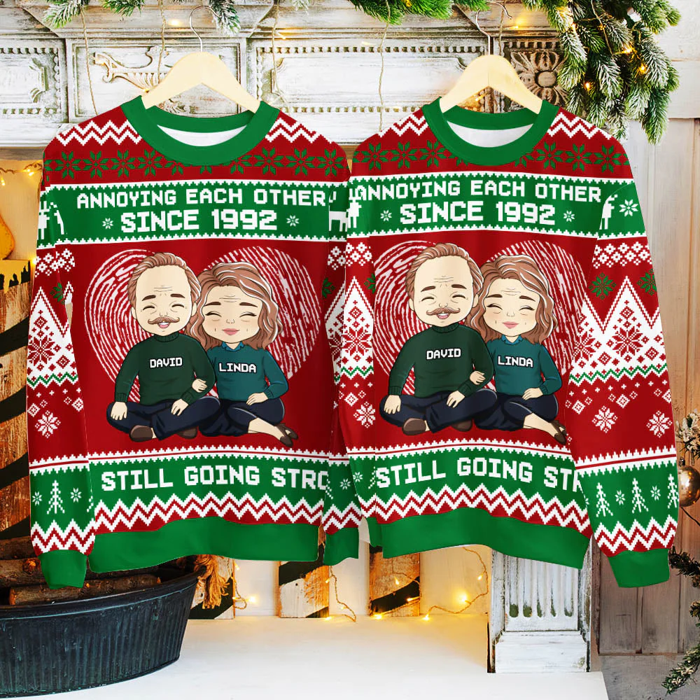 Annoying Each Other - Personalized Custom All-Over-Print Sweatshirt - Image 2