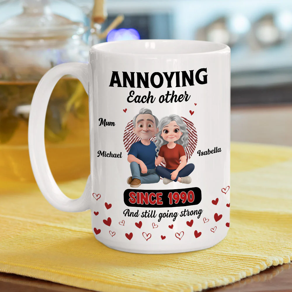 Annoying Each Other - Personalized Custom Coffee Mug - Image 5