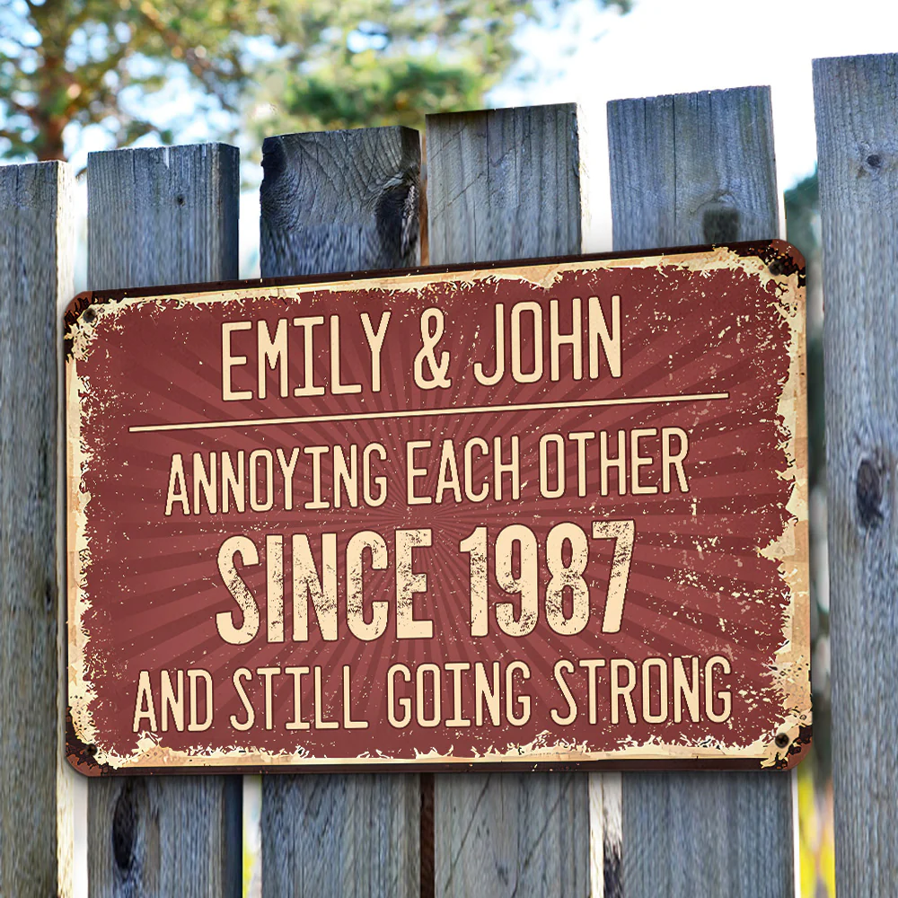 Annoying Each Other - Personalized Custom Metal Sign - Image 2