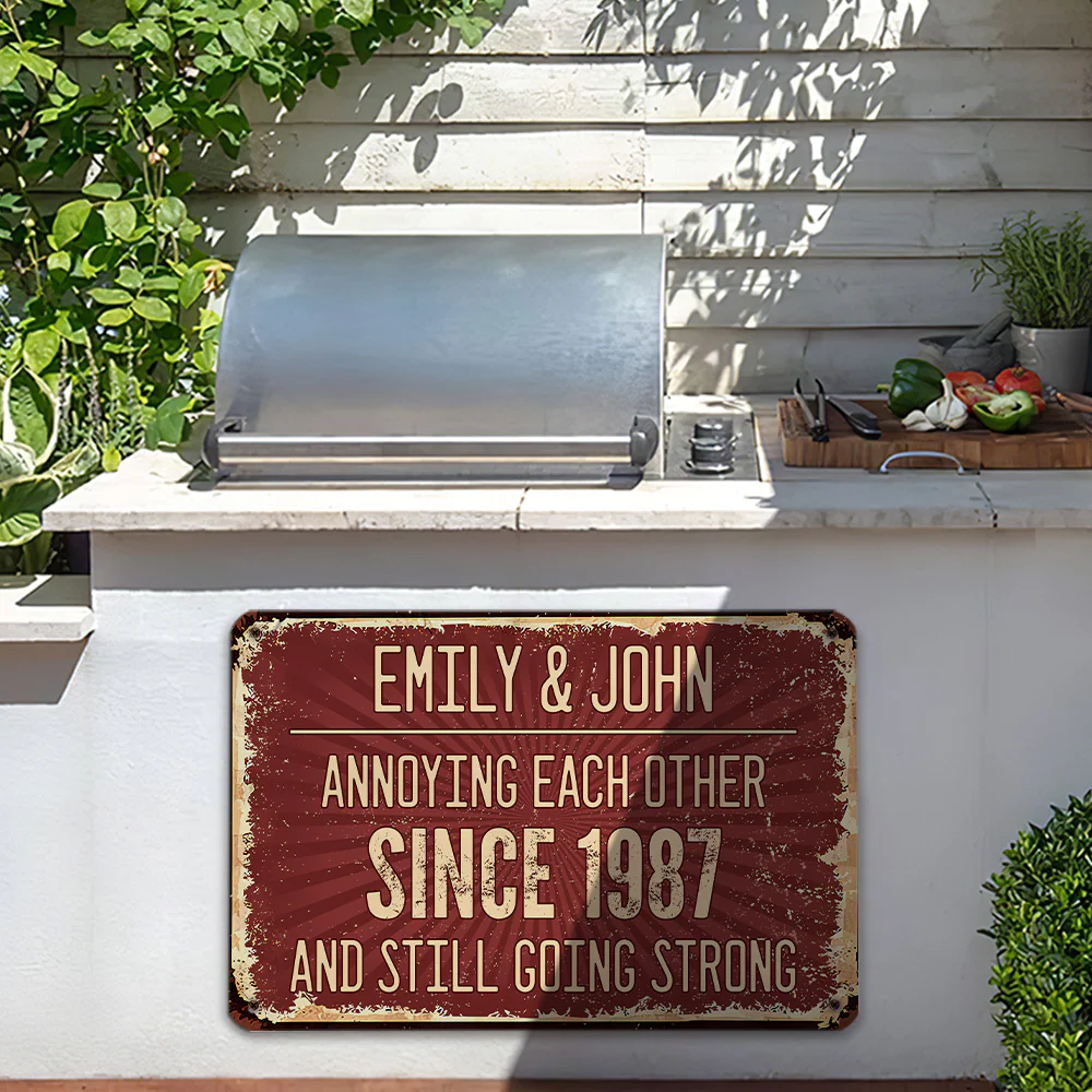 Annoying Each Other - Personalized Custom Metal Sign - Image 3