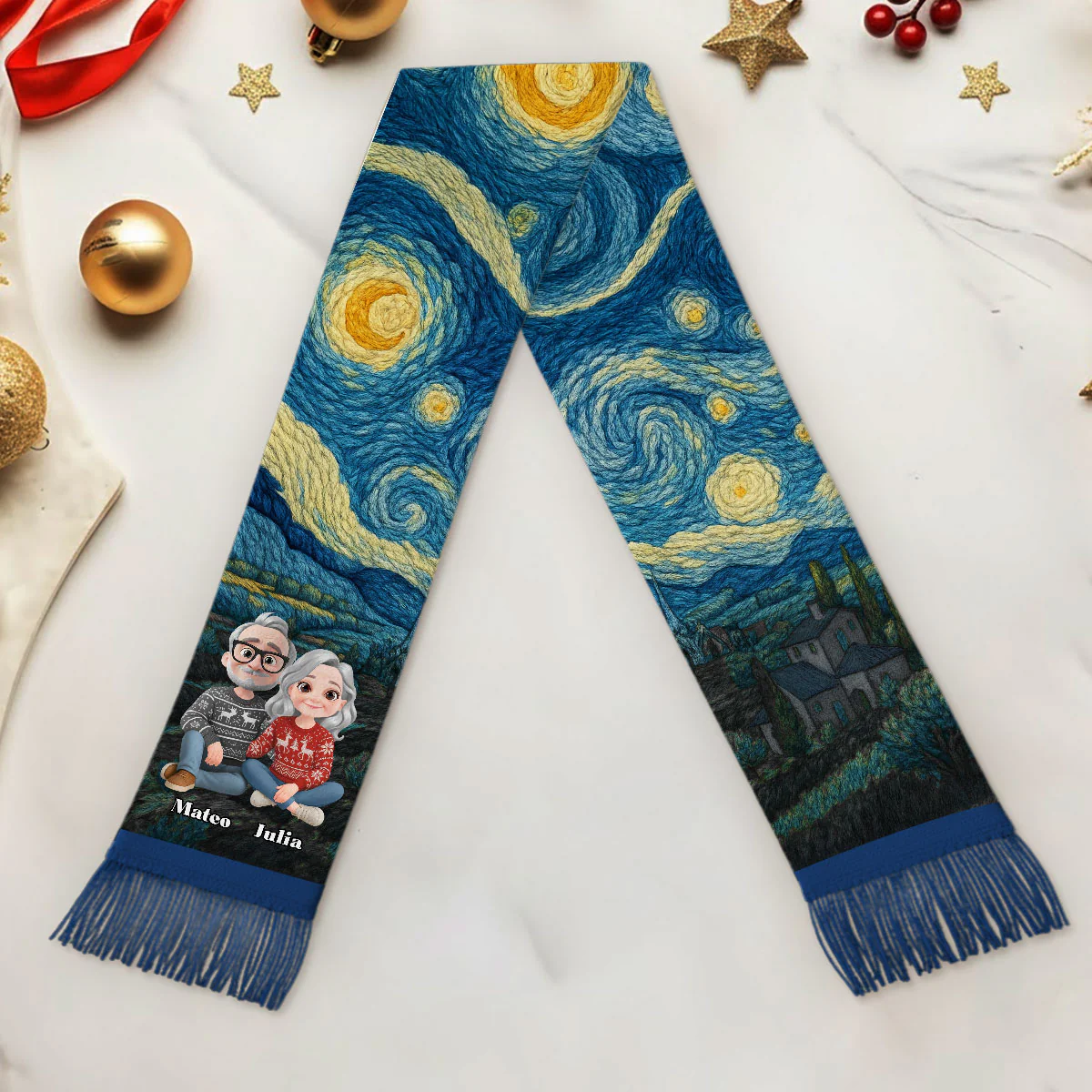 Annoying Each Other - Personalized Custom Scarf - Image 2