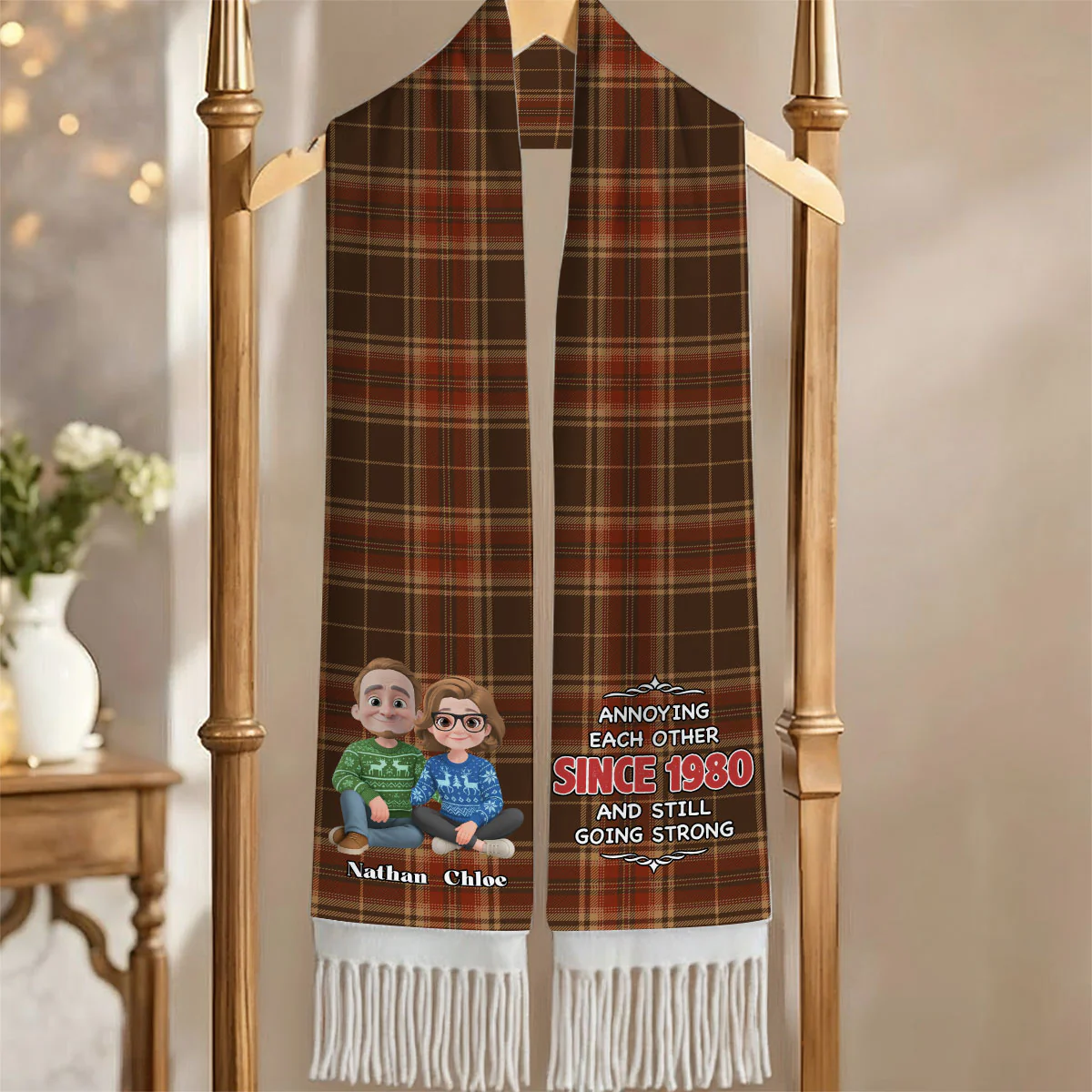 Annoying Each Other - Personalized Custom Scarf - Image 5