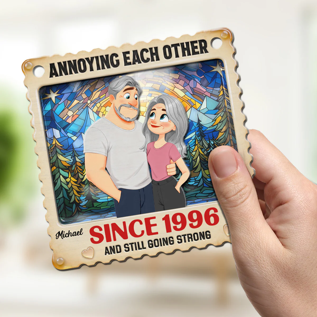 Annoying Each Other - Personalized Custom Suncatcher - Image 2