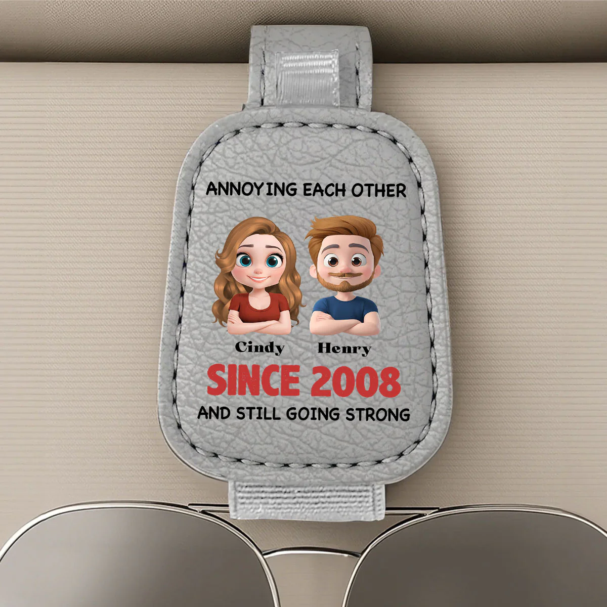 Annoying Each Other - Sunglasses Holder For Car Visor - Image 5