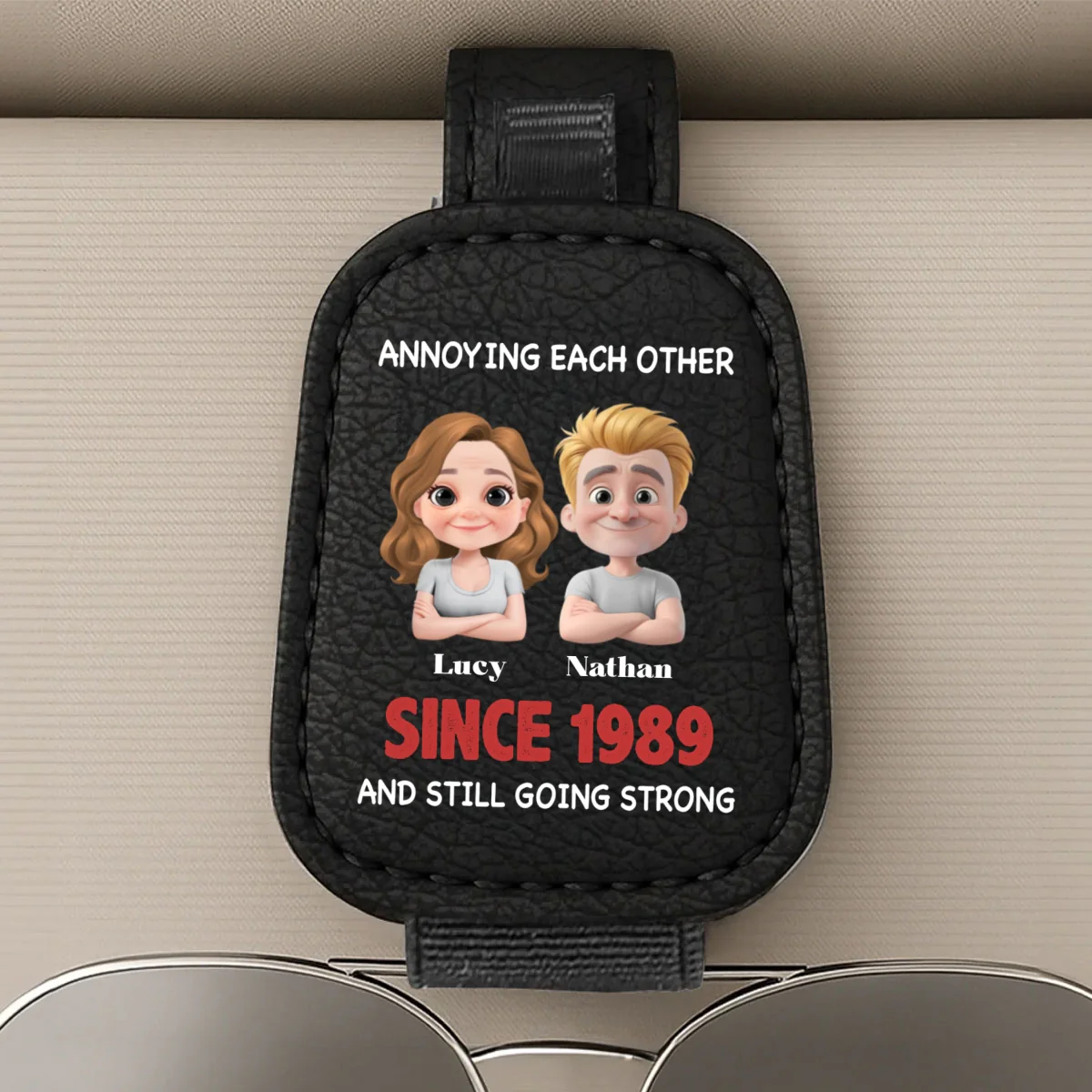 Annoying Each Other - Sunglasses Holder For Car Visor - Image 8